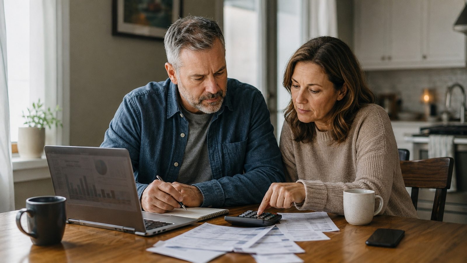 Married couple 50 years old planning their retirement savings